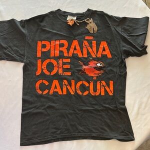 Piraña Joe Black and Orange Graphic Tee